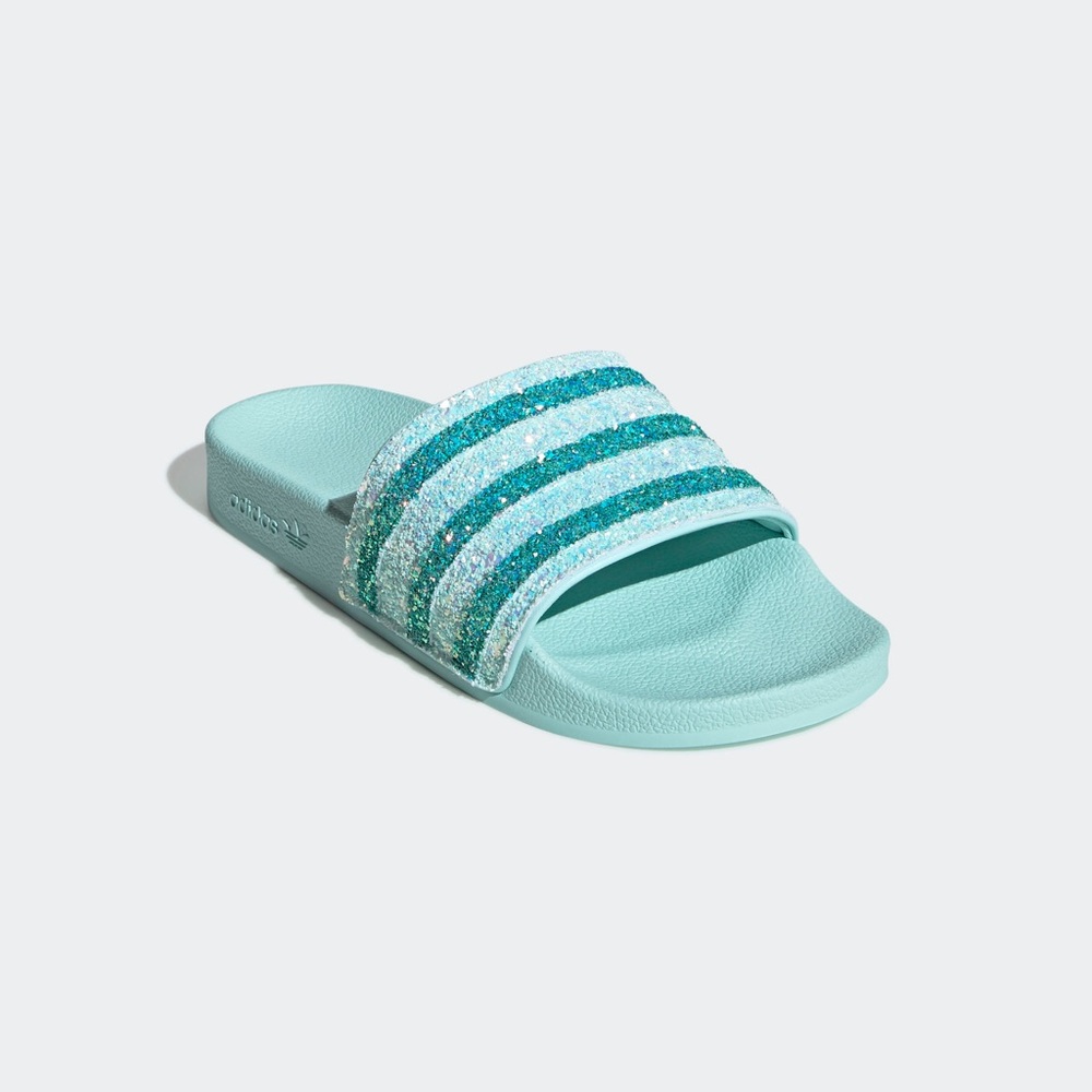 Adidas Adilette Frost Mint Glitter Slides